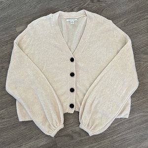AE Cropped Dreamspun Ballon Sleeve Cardigan